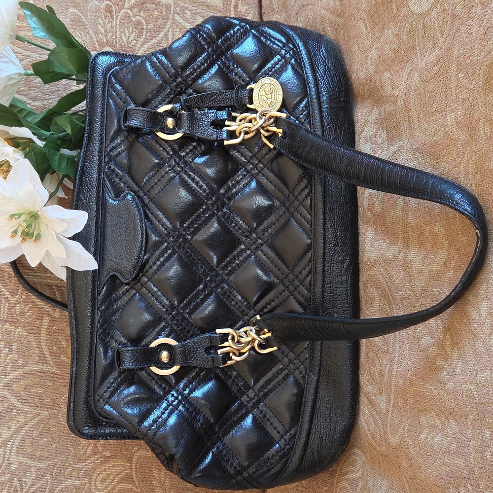 Brahmin Amy Rivington Black Leather Quilted Handbag - Picture 9 of 9